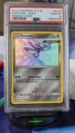 Japanese 2019 Pokemon PSA 10 Hidden Fates Kartana SV33 SV94 Shiny Vault GEM MINT - Image 1