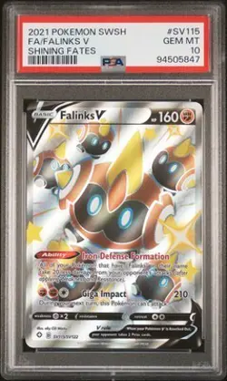 Japanese Falinks V2021 Pokemon Sword Shield Shining Fates SV115 PSA 10 Overseas - Image 1