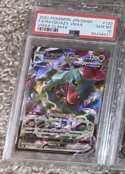 Japanese PSA 10 Japanese Rayquaza VMAX Full Art 120 184 Pokemon Vmax Climax Over - Image 1