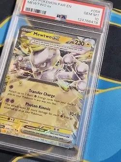 Japanese 2023 Pokemon Paradox Rift English Mewtwo ex 058 PSA 10 Buy It Now - Image 2