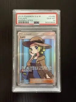 Japanese PSA 10 Lady SV86 SV94 Hidden Fates 2019 Shiny Vault Full Art Pokemon Ca - Image 1
