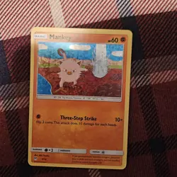 Mankey - 8/12 Pokemon Card 2019 McDonald's Promo - Holo Rare - LP/MP PLAYED - Image 1