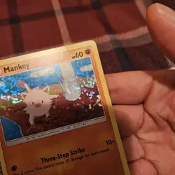 Mankey - 8/12 Pokemon Card 2019 McDonald's Promo - Holo Rare - LP/MP PLAYED - Image 3