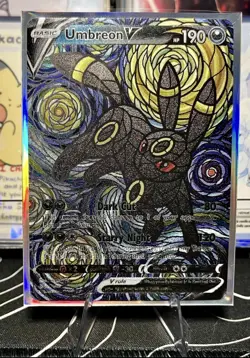 🔥Umbreon V2 ACG Stained Glass Art Card w/ Holo Sleeve - Pokemon Fan Art Card🔥 - Image 1