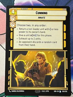 Star Wars Unlimited Spark of Rebellion Cunning Legendary Card - Image 1