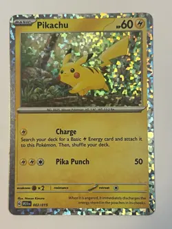 McDonalds 2025 Happy Meal Pikachu Holo Pokemon TCG Discovery Card 006/015 - Image 1