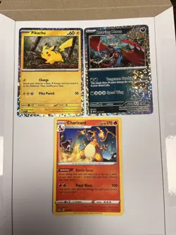 PIKACHU & Roaring Moon & Charizard 2005 McDonalds Happy Meal Pokemon Cards! 👀 - Image 1