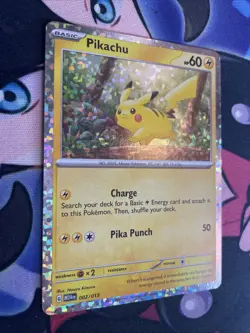 Pikachu 2025 McDonald’s Happy Meal Pokemon Promo Card Holo 2/15 NM - Image 2