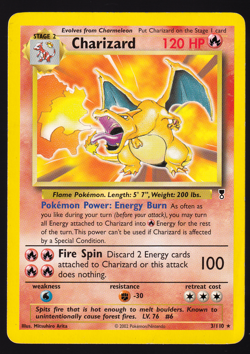 Charizard 3/110 Legendary Collection 2002 Pokemon TCG Card MP - Image 1