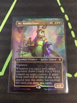 MTG Magic The Gathering Ms. Bumbleflower Foil Borderless Commander - Image 1