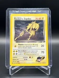 Pokemon TCG Gym Challenge Rockets Zapdos Holo 15/132 LP - Image 1