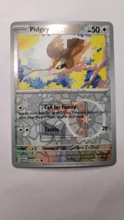 Pokemon Pidgey 016/165 MP Reverse Holo Play! League Stamp Promo 151 NM - Image 1