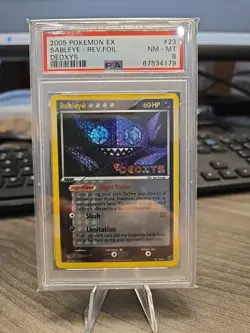 2005 Pokemon Ex Sableye-Rev.Foil Deoxys #23 PSA 8 - Image 1