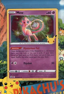 Pokemon TCG Mew 011/025 Celebrations Holo LP - Image 1