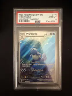 Pokemon Wartortle 151 MEW EN Illustration Rare #171 PSA 10 Gem Mint - Image 1