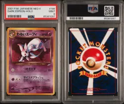 2001 Pokemon Japanese Neo 4 Dark Espeon #196 PSA 9 - Image 2