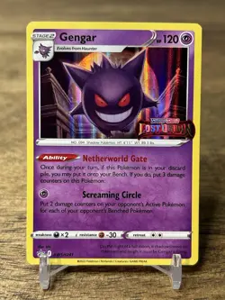 Pokemon Gengar - SWSH241 - Black Star Promo - Lost Origin Prerelease STAMP - NM! - Image 1