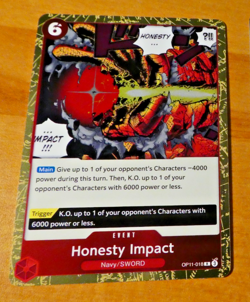ONE PIECE ENGLISH CARD GAME HOLO CARTE CARTE OP11-018 R EN MINT - Image 1