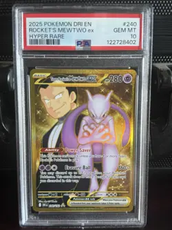 Pokemon TCG Mewtwo EX Team Rockets Hyper Rare Card 240/182 Destined Rivals - Image 1