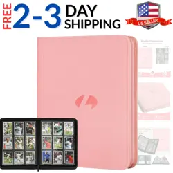 Trading Card Binder, 9-Pocket Double Sided 540 Pocket PU Card Collection Bin... - Image 1