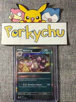 Pokemon Trading Card Nidoking 034/165 Holo Rare Scarlet And Violet 151 Set NM - Image 1