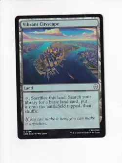 MAGIC THE GATHERING MTG MARVEL'S SPIDER-MAN FOIL VIBRANT CITYSCAPE - Image 1