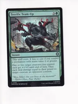 MAGIC THE GATHERING MTG MARVEL'S SPIDER-MAN FOIL TERRIFIC TEAM-UP - Image 1