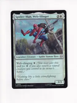 MAGIC THE GATHERING MTG MARVEL'S SPIDER-MAN FOIL SPIDER-MAN, WEB SLINGER - Image 1