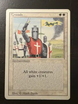 MTG Crusade Revised Edition Regular Rare - BANNED card Heavy Play - Image 1
