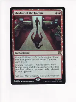 MAGIC THE GATHERING MTG MARVEL'S SPIDER-MAN FOIL SHADOW OF THE GOBLIN - Image 1