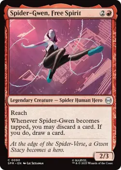 Spider-Gwen, Free Spirit - FOIL - Marvel's Spider-Man - MTG - Image 1