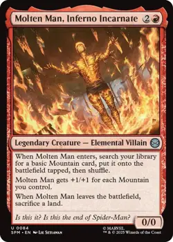 Molten Man, Inferno Incarnate - FOIL - Marvel's Spider-Man - MTG - Image 1