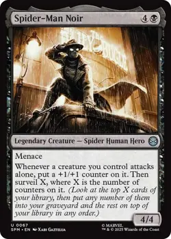 Spider-Man Noir - FOIL - Marvel's Spider-Man - MTG - Image 1