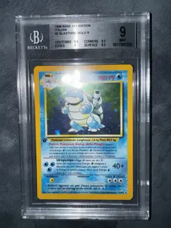 Pokemon Blastoise 2/102 Set Base 1 ED Holo ITA BGS 9 - No Charizard Crystal - Image 1