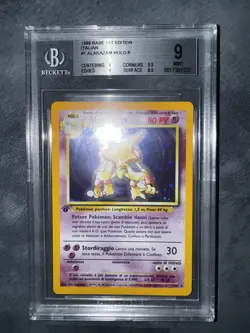 Pokemon Alakazam Set Base 1/102 Holo ITA BGS 9 - No Charizard Crystal - Image 1