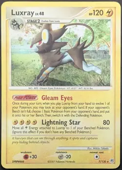 Luxray Holo 7/130 Diamond & Pearl Base Set Pokemon Card - Image 1