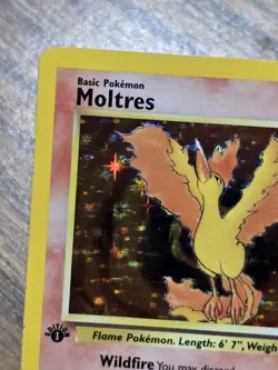 Pokemon TCG Moltres Holo Rare Card 12/62 Fossil 1st Edition - Image 5