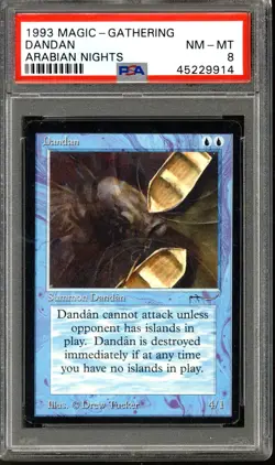 Magic MTG Arabian Nights Dandan PSA 8 NEAR MINT NM - Image 1