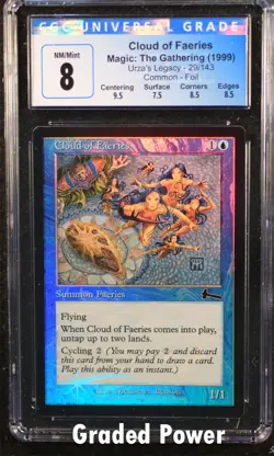 Urza's Legacy Cloud of Faeries CGC 8 FOIL (6106) Magic MTG - Image 1