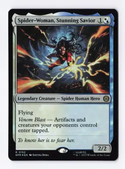 Spider-Woman, Stunning Savior (Foil) 0152 (R) MTG Marvel's Spider-Man (SPM) - Image 1