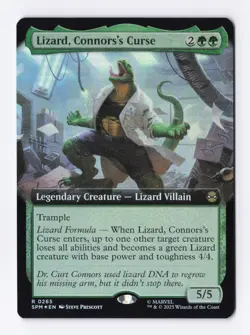 Lizard, Connors's Curse (Extended Art Foil) 265 (R) MTG Marvel's Spider-Man SPM* - Image 1
