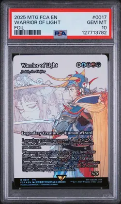 Warrior of Light Borderless Foil Final Fantasy MTG CGC PSA 10 - Image 1
