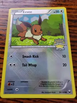 Pokemon TCG Eevee 84/108 Pokemon City Championship Stamp HOLO MP - Image 1