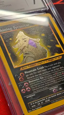CGC 7 Shining Tyranitar 113/105 Neo Destiny Holo Pokemon - Image 5