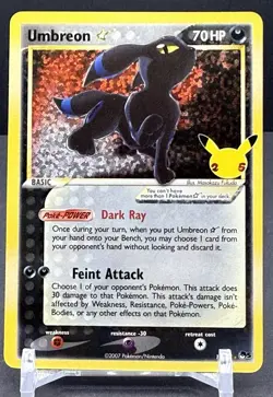 Pokemon Umbreon TCG Gold Star 17/17 Celebrations 25th Anniversary NM - Image 1