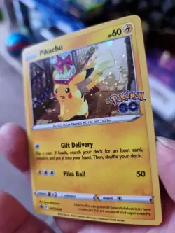 Pokemon Go Party Pikachu Swsh234 Holo black star promo from tin - Image 2