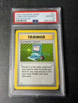 PSA 10 Computer Search Shadowless Pokemon Base Set 71/102 English 1999 - Image 1