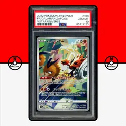 Pokemon PSA 10 Galarian Zapdos Holo s12a 188/172 AR VSTAR Universe Japanese - Image 1
