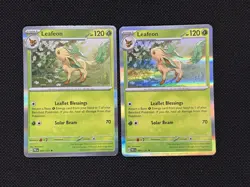 Pokemon TCG LEAFEON 005/131 SV Prismatic Evolutions Holo Lot x2 - Image 1