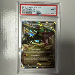 Rayquaza EX 85/124 EX - Black & White Dragons Exalted Pokemon TCG PSA 9 - Image 1